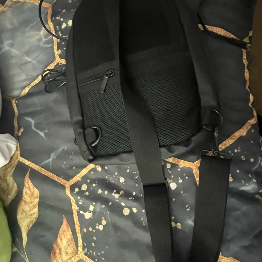 Black Backpack with USB Charging Port
